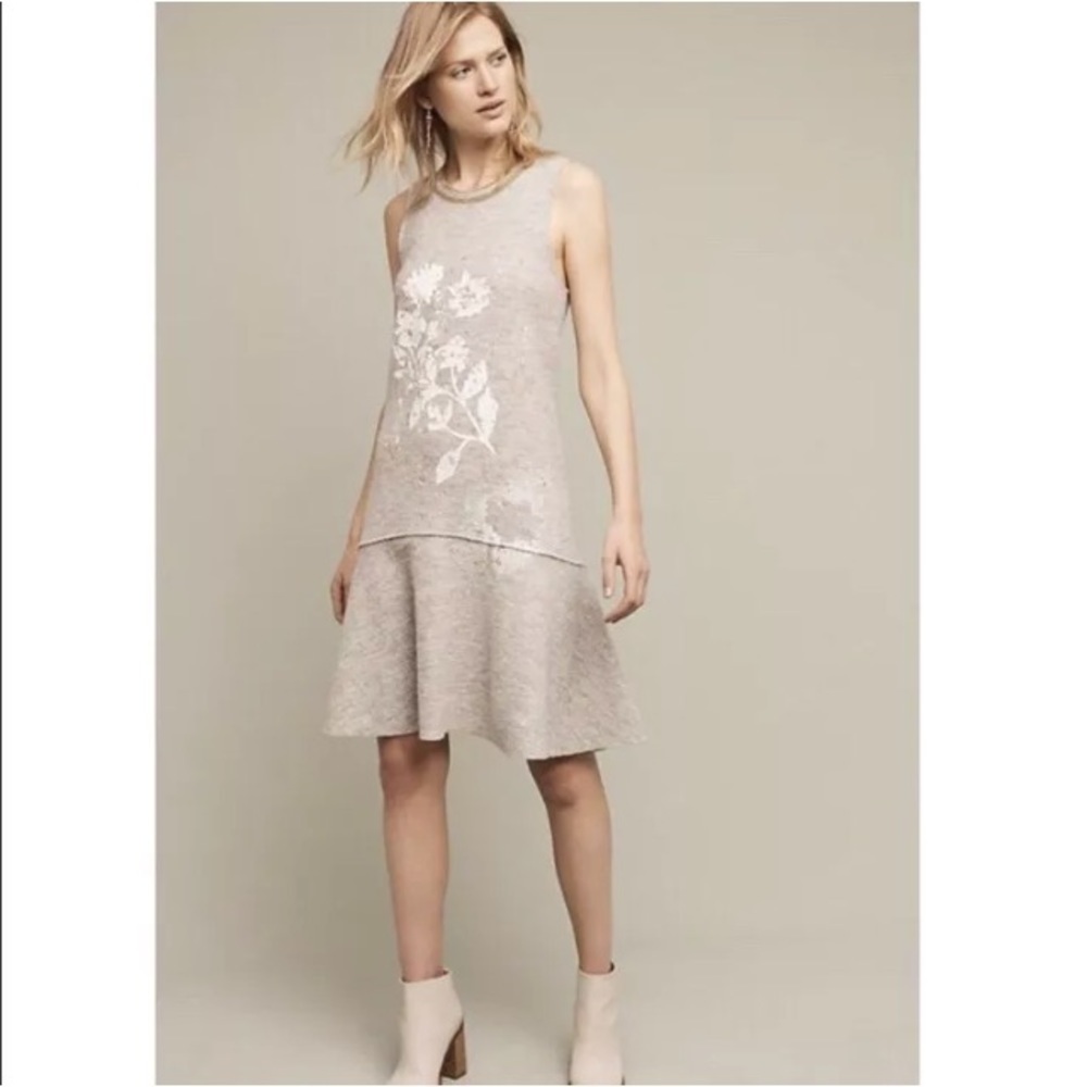 SALE New Anthropologie knitted & knotted wool dress L